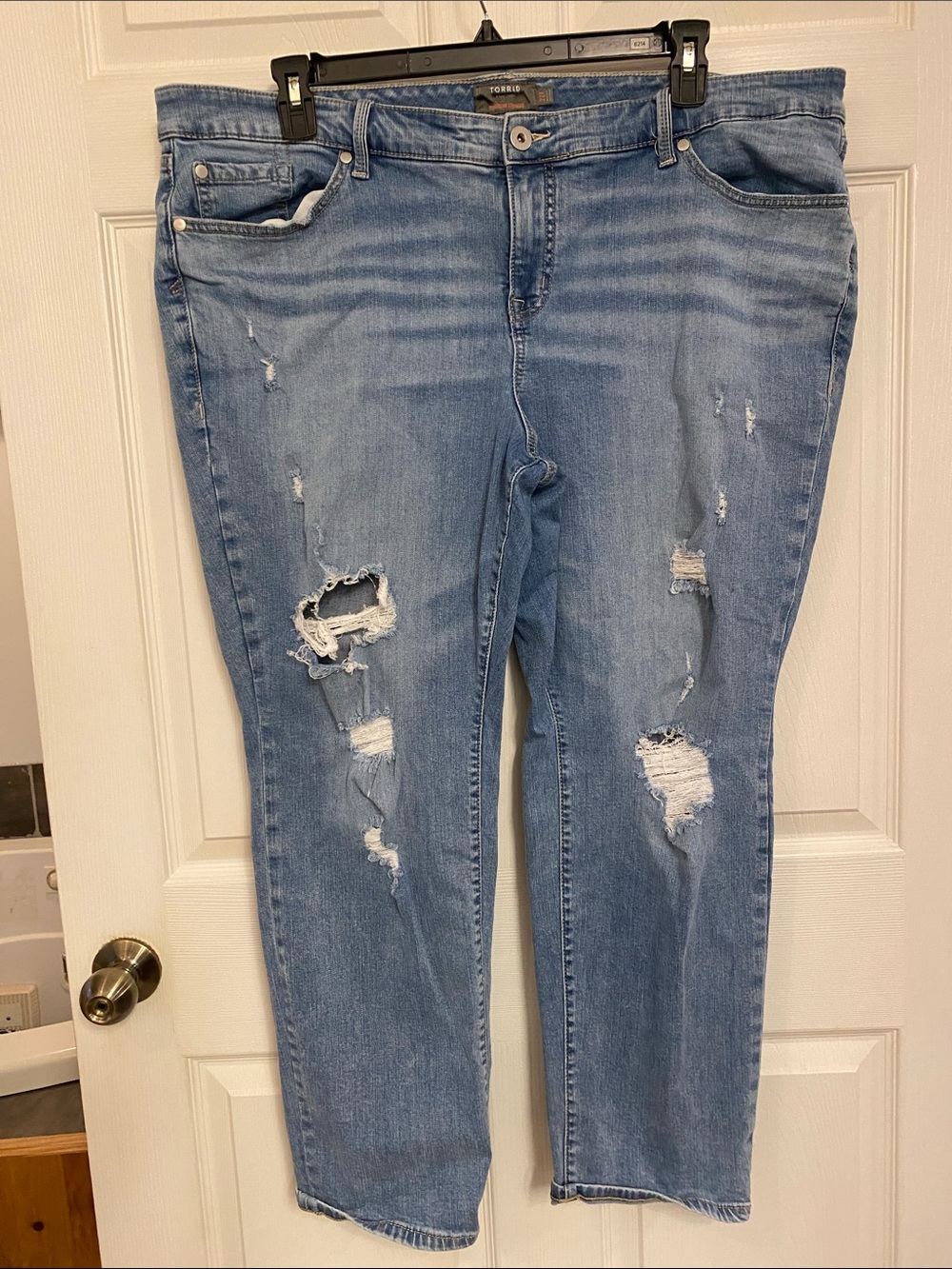 torrid Light Blue Boyfriend Straight Jeans